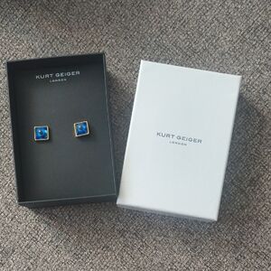 Kurt Geiger Royal Blue and Gold Cufflinks